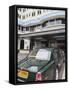 The Peninsula Hotel and One of the Hotel's Fleet of Green Rolls Royces, Hong Kong, China, Asia-Amanda Hall-Framed Stretched Canvas