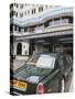 The Peninsula Hotel and One of the Hotel's Fleet of Green Rolls Royces, Hong Kong, China, Asia-Amanda Hall-Stretched Canvas