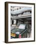 The Peninsula Hotel and One of the Hotel's Fleet of Green Rolls Royces, Hong Kong, China, Asia-Amanda Hall-Framed Photographic Print