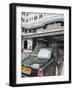 The Peninsula Hotel and One of the Hotel's Fleet of Green Rolls Royces, Hong Kong, China, Asia-Amanda Hall-Framed Photographic Print