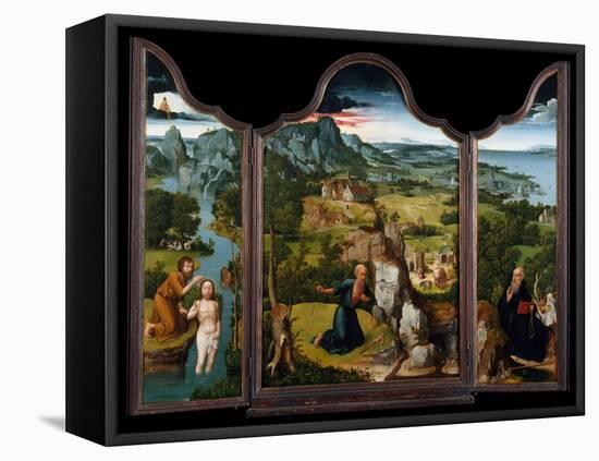The Penitence of Saint Jerome, c.1512-15-Joachim Patenier or Patinir-Framed Stretched Canvas