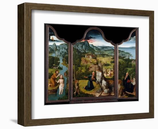 The Penitence of Saint Jerome, c.1512-15-Joachim Patenier or Patinir-Framed Giclee Print