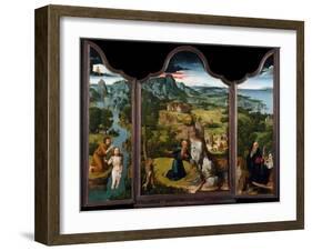 The Penitence of Saint Jerome, c.1512-15-Joachim Patenier or Patinir-Framed Giclee Print