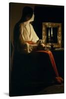 The Penitent Magdalen, c.1640-Georges de La Tour-Stretched Canvas