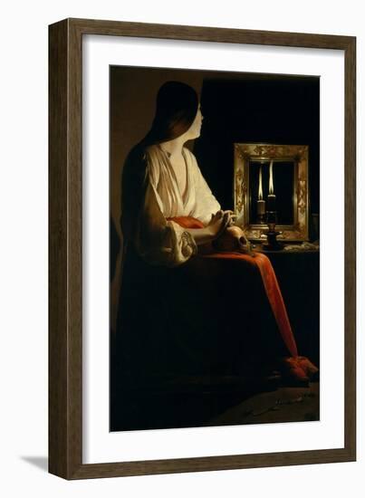 The Penitent Magdalen, c.1640-Georges de La Tour-Framed Giclee Print