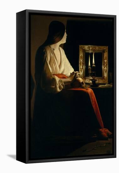 The Penitent Magdalen, c.1640-Georges de La Tour-Framed Stretched Canvas