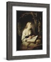 The Penitent Magdalen, c.1650-65-Gerrit or Gerard Dou-Framed Giclee Print