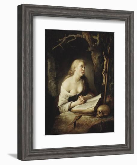 The Penitent Magdalen, c.1650-65-Gerrit or Gerard Dou-Framed Giclee Print