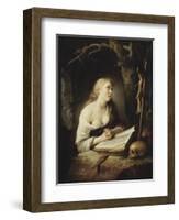 The Penitent Magdalen, c.1650-65-Gerrit or Gerard Dou-Framed Giclee Print