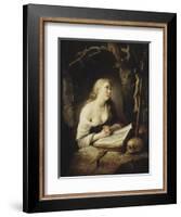 The Penitent Magdalen, c.1650-65-Gerrit or Gerard Dou-Framed Giclee Print