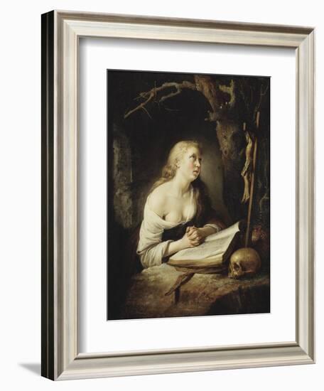 The Penitent Magdalen, c.1650-65-Gerrit or Gerard Dou-Framed Giclee Print