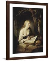 The Penitent Magdalen, c.1650-65-Gerrit or Gerard Dou-Framed Giclee Print