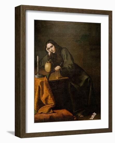 The Penitent Magdalen-Francisco de Zurbarán-Framed Giclee Print