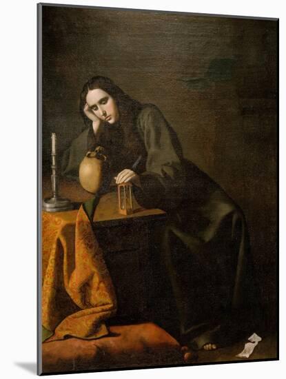 The Penitent Magdalen-Francisco de Zurbarán-Mounted Giclee Print