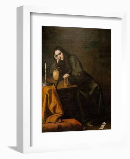 The Penitent Magdalen-Francisco de Zurbarán-Framed Giclee Print