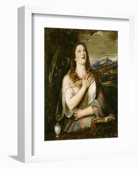 The Penitent Magdalene, C.1555-65-Titian (Tiziano Vecelli)-Framed Giclee Print