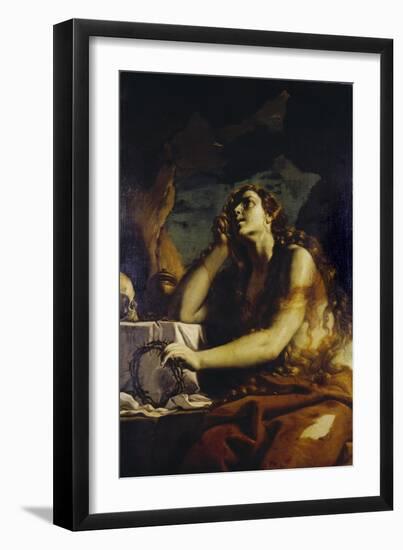 The Penitent Magdalene in the Grotto-Mattia Preti-Framed Giclee Print