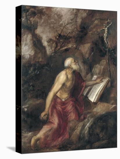 The Penitent Saint Jerome-Titian (Tiziano Vecelli)-Stretched Canvas