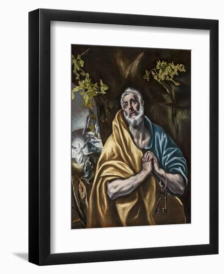 The Penitent Saint Peter, C.1590-95-El Greco-Framed Giclee Print