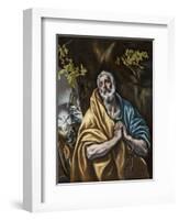 The Penitent Saint Peter, C.1590-95-El Greco-Framed Giclee Print