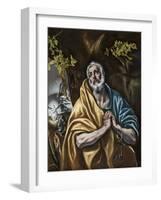 The Penitent Saint Peter, C.1590-95-El Greco-Framed Giclee Print