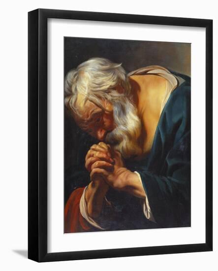 The Penitent Saint Peter-Jacob Jordaens-Framed Giclee Print