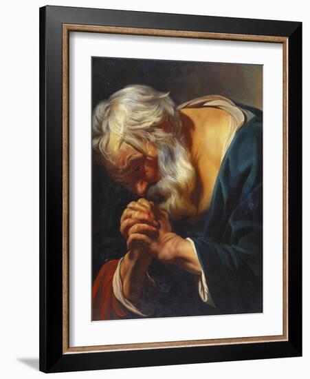 The Penitent Saint Peter-Jacob Jordaens-Framed Giclee Print