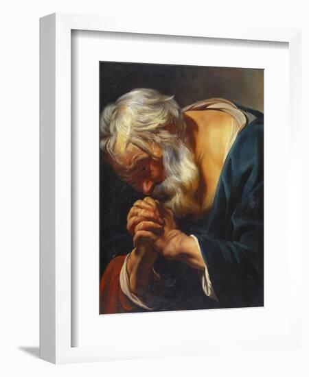 The Penitent Saint Peter-Jacob Jordaens-Framed Premium Giclee Print