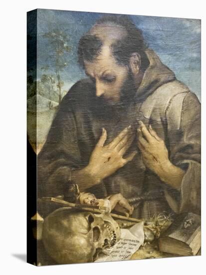 The Penitent St Francis, C.1585-Annibale Carracci-Stretched Canvas