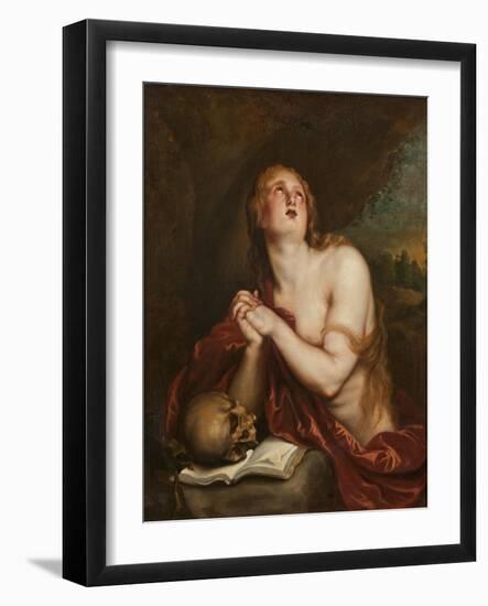 The Penitent St. Mary Magdalene, c.1630-40-Anthony van Dyck-Framed Giclee Print