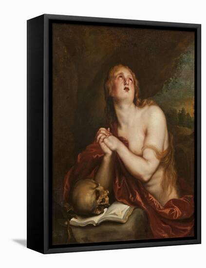 The Penitent St. Mary Magdalene, c.1630-40-Anthony van Dyck-Framed Stretched Canvas