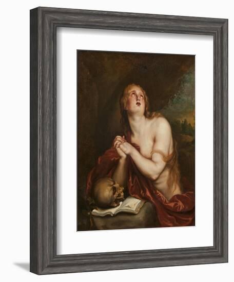 The Penitent St. Mary Magdalene, c.1630-40-Anthony van Dyck-Framed Giclee Print