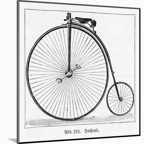 The Penny Farthing Bicycle-null-Mounted Art Print