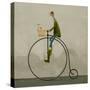 The Penny Farthing (Oil on Paper)-Chris Ross Williamson-Stretched Canvas