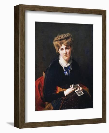 The Pensive Beauty, 1870-Domenico Induno-Framed Giclee Print