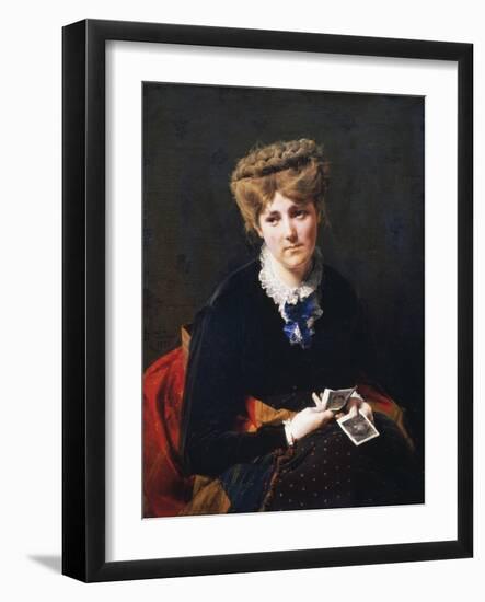 The Pensive Beauty, 1870-Domenico Induno-Framed Giclee Print