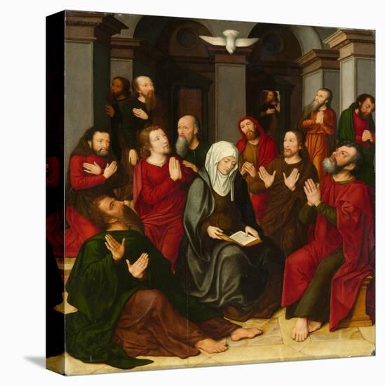 The Pentecost, 16Th Century (Oil on Panel)-Ambrosius Benson-Stretched Canvas