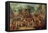 The Pentecost Bride Game, C. 1620-Pieter Brueghel the Younger-Framed Stretched Canvas