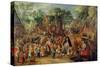 The Pentecost Bride Game, C. 1620-Pieter Brueghel the Younger-Stretched Canvas