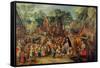 The Pentecost Bride Game, C. 1620-Pieter Brueghel the Younger-Framed Stretched Canvas