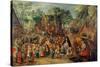 The Pentecost Bride Game, C. 1620-Pieter Brueghel the Younger-Stretched Canvas