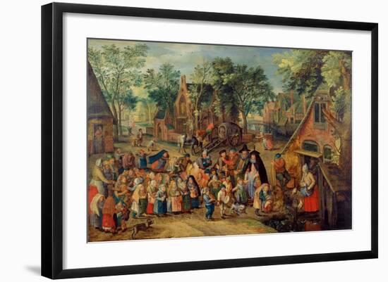 The Pentecost Bride Game, C. 1620-Pieter Brueghel the Younger-Framed Giclee Print