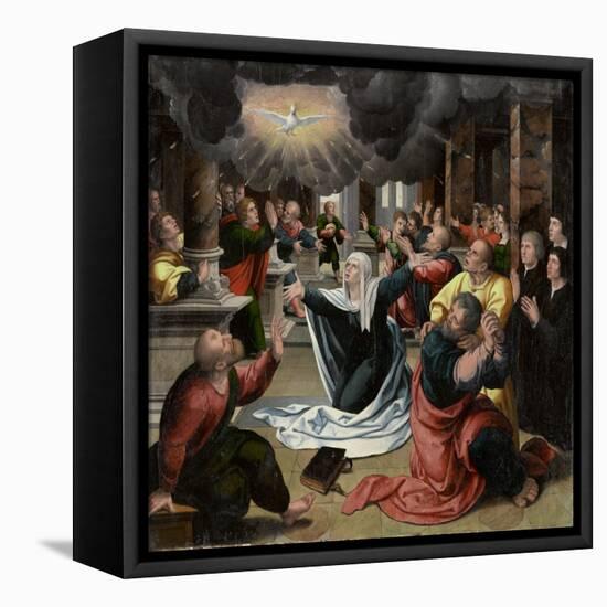 The Pentecost, circa 1530 (Oil on Panel)-Bernard van Orley-Framed Stretched Canvas