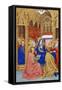 The Pentecost, Miniature from Book of Prayers by Jeanne De Laval, Manuscript-null-Framed Stretched Canvas