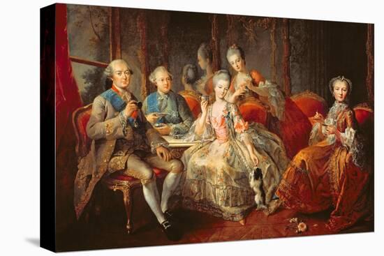 The Penthievre Family or the Cup of Chocolate, 1768-Jean Baptiste Charpentier-Stretched Canvas