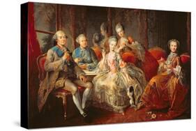 The Penthievre Family or the Cup of Chocolate, 1768-Jean Baptiste Charpentier-Stretched Canvas