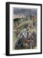 The People, Beholding the Things That Were Done, Smote their Breasts'-James Tissot-Framed Premium Giclee Print