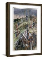 The People, Beholding the Things That Were Done, Smote their Breasts'-James Tissot-Framed Giclee Print