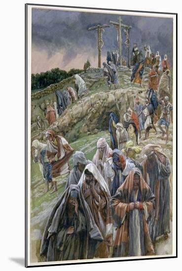 The People, Beholding the Things That Were Done, Smote their Breasts'-James Tissot-Mounted Giclee Print