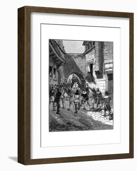 The People of Cambrai Revolt, and Drive Out their Bishop, 10th-13th Century (1882-188)-Spex-Framed Giclee Print